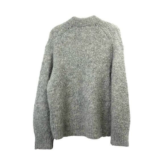 NEW Madewell Wool-Alpaca Blend Bouclé-Knit Oversized Sweater Size S grey soft - Picture 7 of 10